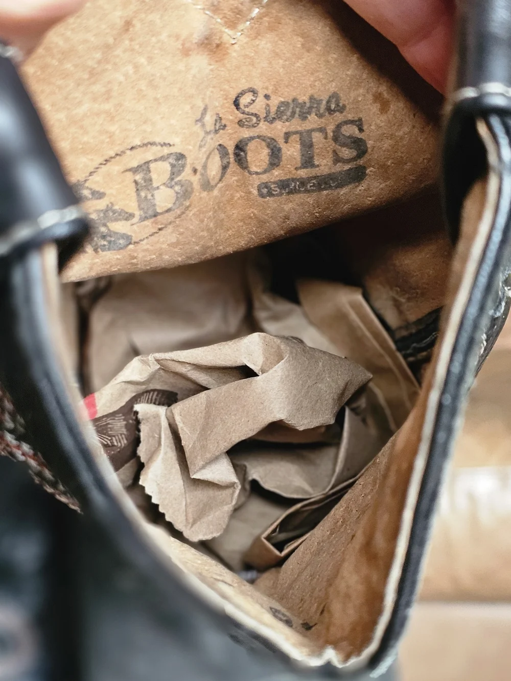 La Sierra Men's Nobuck Square Toe Rubber Sole Boot Black - Picture 6 of 11